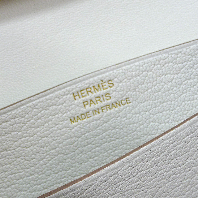 HERMES card holder Bearn Card holder Mushroom Chevre Myzore Gold HW Stamp U[BRAND NEW][Authentic]