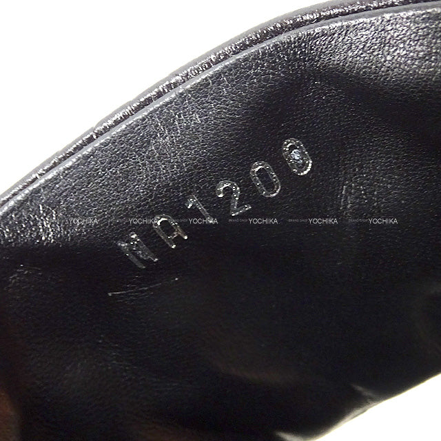 2021 AW LURECONSCIOUS Mules Revival Line Monogram High‐Heeled Shoes #38 Noir (Black) Calf Leather 1AAZGL[EXCELLENT][Authentic]