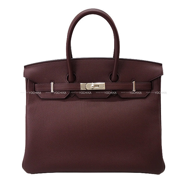 HERMES Handbag Birkin35 Rouge Sellier Veau Togo Silver HW Stamp B[BRAND NEW][Authentic]