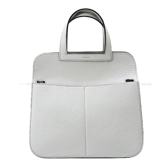 HERMES Shoulder bag Halzan 25 Bleu Pale Taurillon Clemence Silver HW Stamp U[EXCELLENT][Authentic]