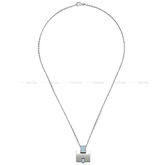 HERMES necklace Eileen Bleu Chardon Silver Plated Silver HW[BRAND NEW][Authentic]