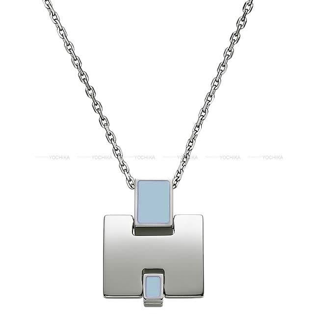 HERMES necklace Eileen Bleu Chardon Silver Plated Silver HW[BRAND NEW][Authentic]