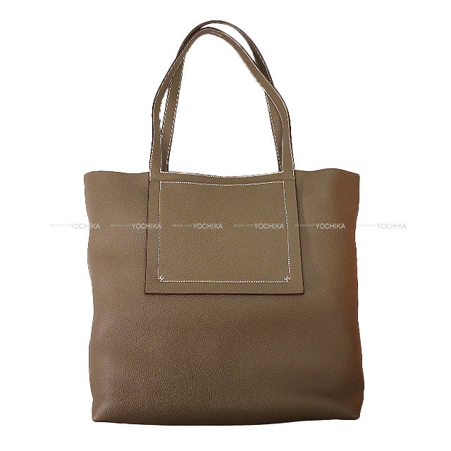 HERMES tote bag Cabasellier 46 Etoupe Taurillon Clemence Stamp U[BRAND NEW][Authentic]