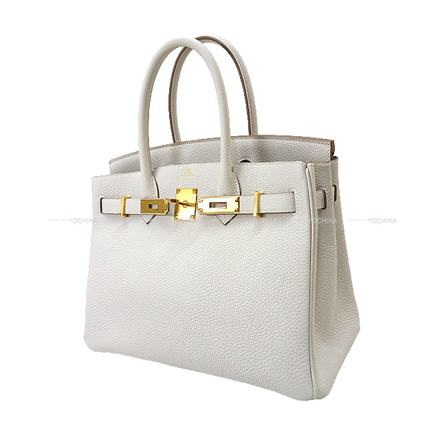 HERMES Handbag Birkin30 New Gris Perle Veau Togo Gold HW Stamp B[BRAND NEW][Authentic]