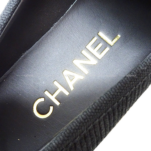 2023 SS NEW CHANEL loafers Rhinestone COCO Mark Moccasin Noir (Black) Velvet #38 Champagne Gold HW G40027[BRAND NEW][Authentic]