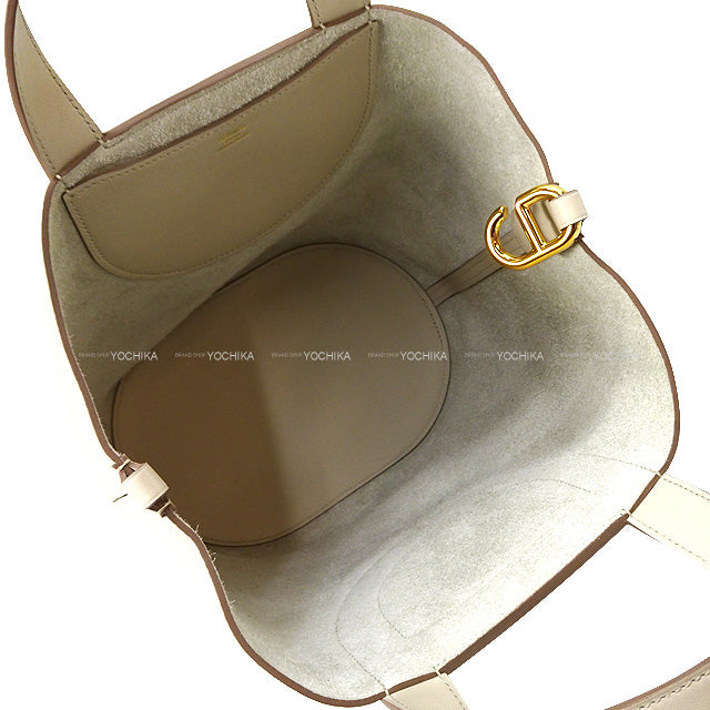 HERMES Handbag In the Loop 23 Beton Taurillon Clemence/Veau Swift Gold HW Stamp B[BRAND NEW][Authentic]