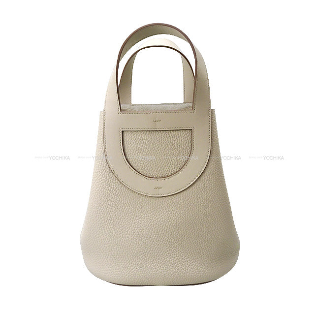 HERMES Handbag In the Loop 23 Beton Taurillon Clemence/Veau Swift Gold HW Stamp B[BRAND NEW][Authentic]