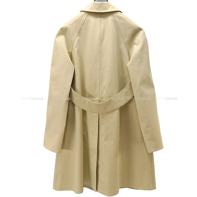 [Pre-loved] HERMES Stainless collar coat Ladies soutien collar coat ＃38 Beige Cotton 69％/Polyurethane 31%[LIKE NEW][Authentic]