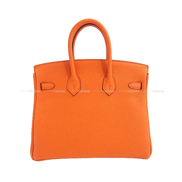 HERMES Handbag Birkin25 Orange Veau Togo Silver HW Stamp B[BRAND NEW][Authentic]