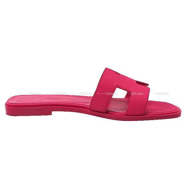 HERMES オラン　36 HERMES sandals Oran #36 Rose Mexicoe Veau Epsom[ALMOST NEW