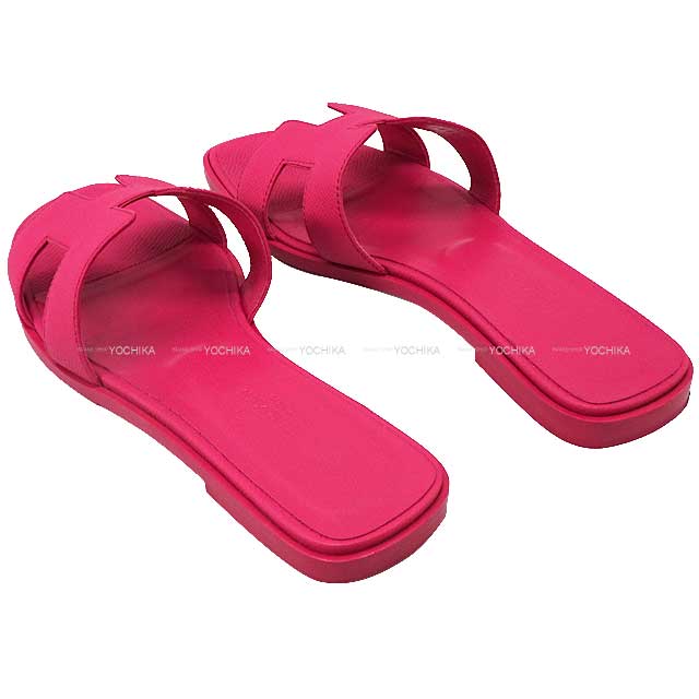 HERMES sandals Oran #36 Rose Mexicoe Veau Epsom[ALMOST NEW