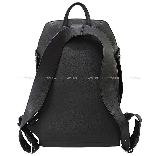 [Pre-loved] HERMES Backpack/daypack/Ruck sack Cityback 27 Backpack Noir (Black) Epsom Souple Silver HW Stamp C[USED SA][Authentic]