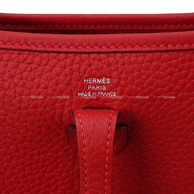 HERMES Shoulder bag Evelyne 16 TPM Vermillon Taurillon Clemence Silver HW Stamp B[BRAND NEW][Authentic]