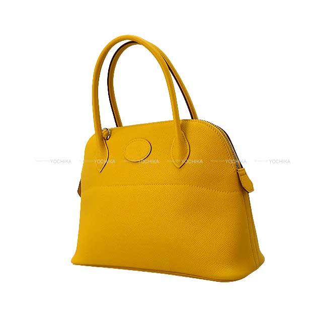 HERMES Shoulder bag Bolide27 Jaune Amber Veau Epsom Silver HW Stamp Y[EXCELLENT][Authentic]