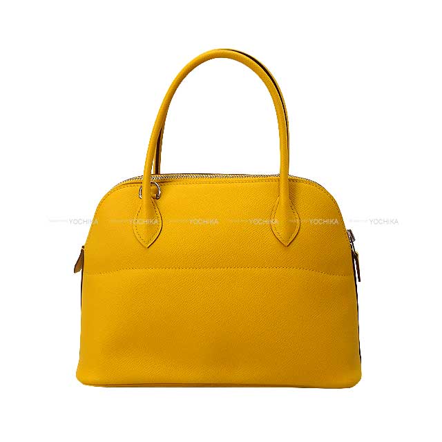 HERMES Shoulder bag Bolide27 Jaune Amber Veau Epsom Silver HW Stamp Y[EXCELLENT][Authentic]