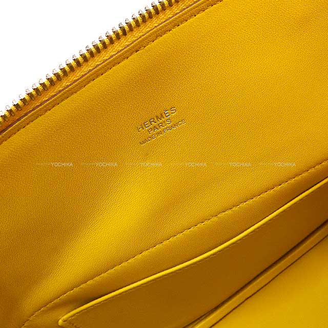 HERMES Shoulder bag Bolide27 Jaune Amber Veau Epsom Silver HW Stamp Y[EXCELLENT][Authentic]