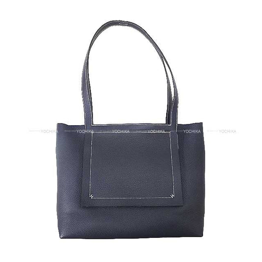 [Pre-loved] HERMES tote bag Cabasellier 31 Bleu Nuit Taurillon Clemence Stamp Z[LIKE NEW][Authentic]