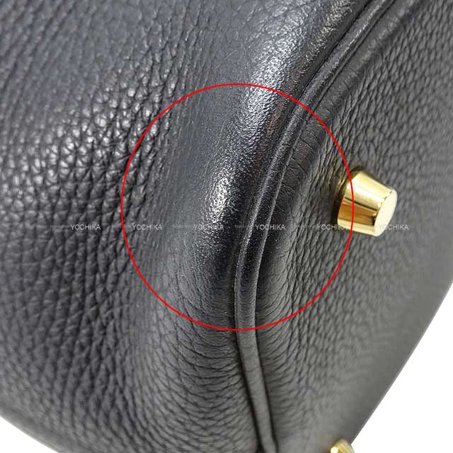 [Pre-loved] HERMES Handbag Picotin Lock 22 MM Noir (Black) Taurillon Clemence Gold HW Stamp Y[USED SA][Authentic]