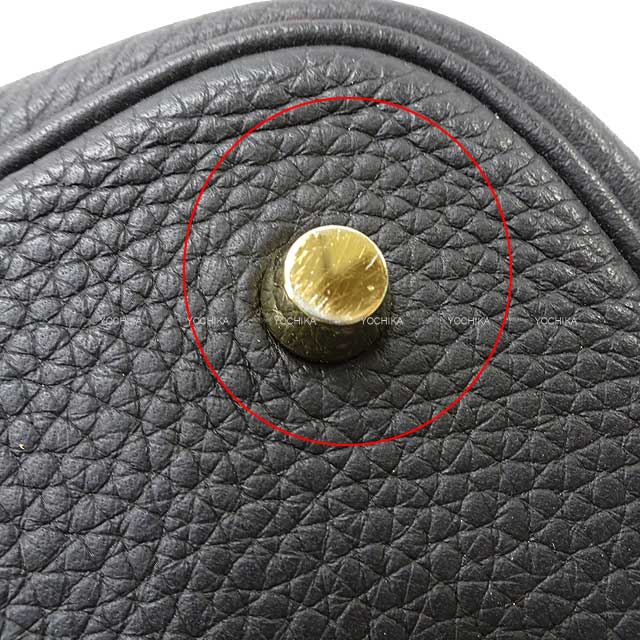 [Pre-loved] HERMES Handbag Picotin Lock 22 MM Noir (Black) Taurillon Clemence Gold HW Stamp Y[USED SA][Authentic]