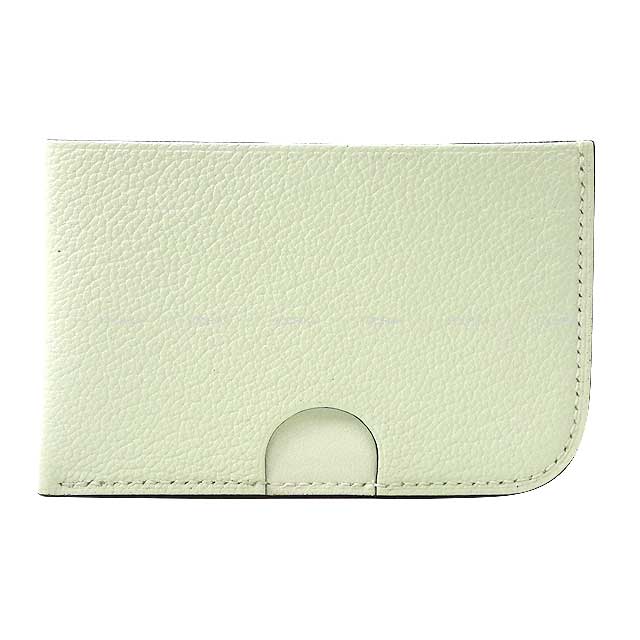 HERMES card holder POISSON Orange Minium/Vert Fizz Chevre Myzore Silver HW Stamp B[BRAND NEW][Authentic]