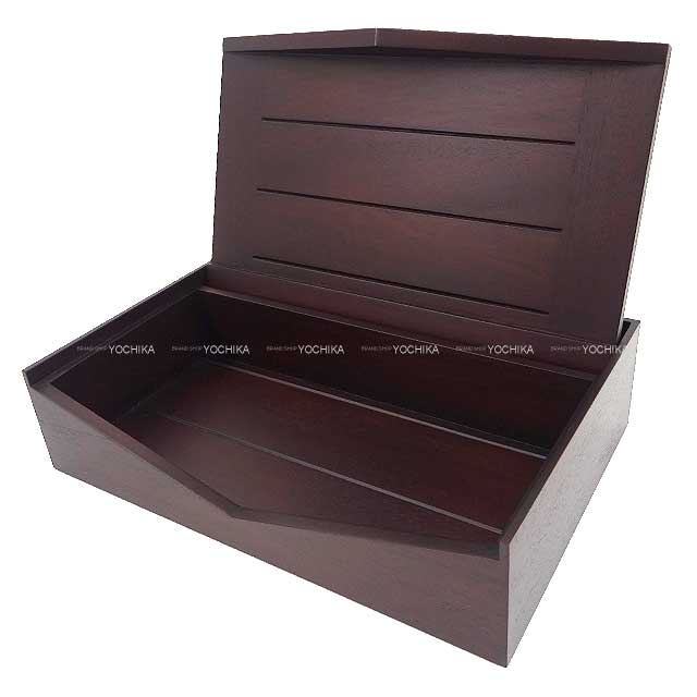 HERMES Storage Case Box Pleiade Brique Taurillon lisse/Mahogany[BRAND NEW][Authentic]