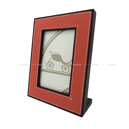 HERMES Photo frame Photo stand Player de PM Brique Taurillon lisse/Mahogany[BRAND NEW][Authentic]