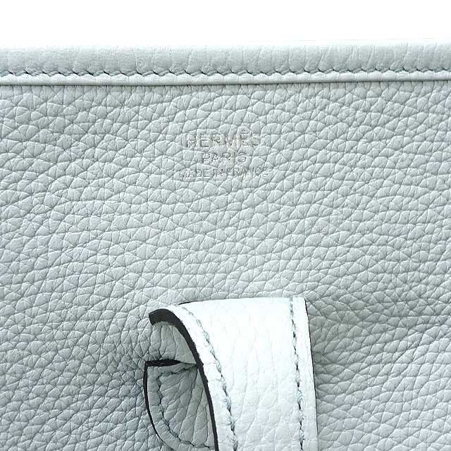 HERMES Shoulder bag Evelyne 29 PM Bleu Pale Taurillon Clemence Silver HW Stamp B[ALMOST NEW][Authentic]