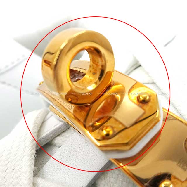 HERMES sneakers Day Kelly with belt Blanc (White) Calf Skin #35.5 Rose Gold HW[EXCELLENT][Authentic]