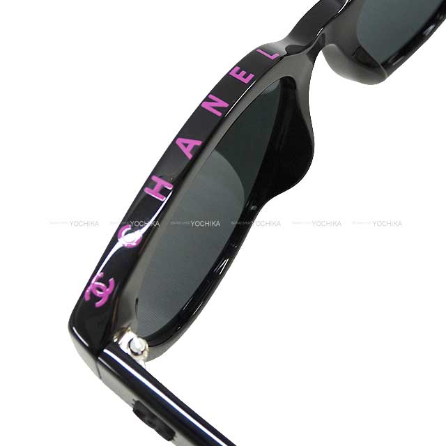 CHANEL sunglass butterfly shape Logo frame Eyewear Noir (Black)/Pink A71339[EXCELLENT][Authentic]