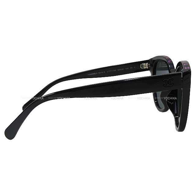 CHANEL sunglass butterfly shape Logo frame Eyewear Noir (Black)/Pink A71339[EXCELLENT][Authentic]