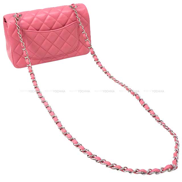 CHANEL Shoulder bag Mini Matelasse 20 Coco flap chain bag Pink Lambskin Silver HW A69900[BRAND NEW][Authentic]