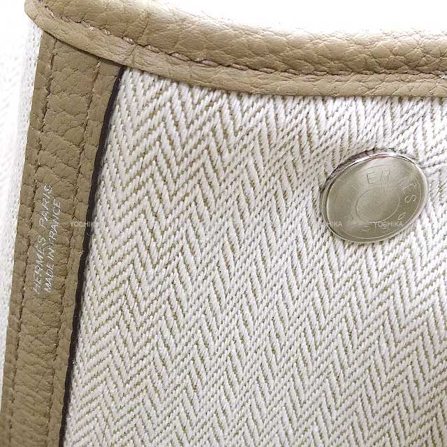 HERMES tote bag Garden Party 36 PM Beige Marfa Veau Negonda Silver HW Stamp B[BRAND NEW][Authentic]