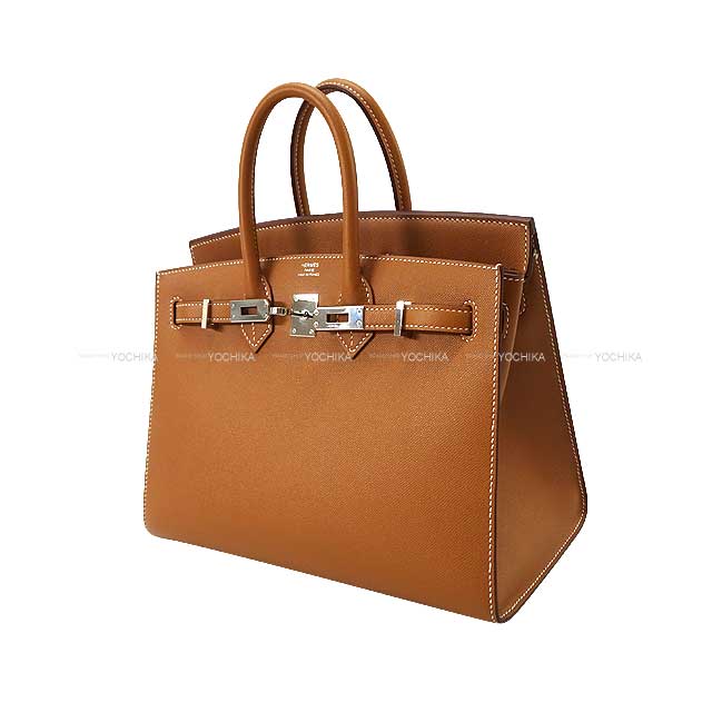 [Pre-loved] HERMES Handbag Birkin25 Sellier Gold Veau madame Silver HW Stamp Y[LIKE NEW][Authentic]