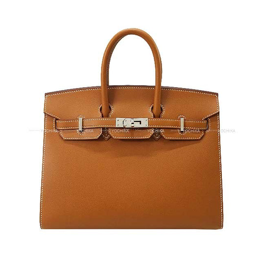 [Pre-loved] HERMES Handbag Birkin25 Sellier Gold Veau madame Silver HW Stamp Y[LIKE NEW][Authentic]