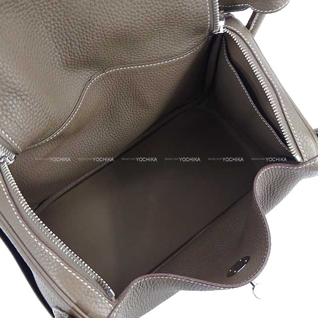 [Pre-loved] HERMES Shoulder bag Lindy 30 Etoupe Taurillon Clemence Silver HW Stamp D[LIKE NEW][Authentic]