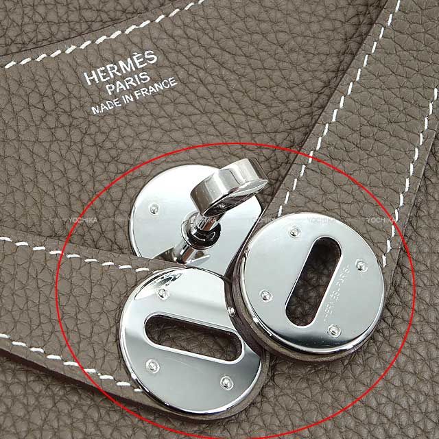 [Pre-loved] HERMES Shoulder bag Lindy 30 Etoupe Taurillon Clemence Silver HW Stamp D[LIKE NEW][Authentic]