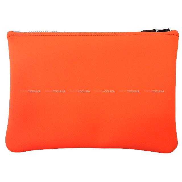 HERMES Pouch Flat NEO BAIN Canoe H MM Grenadine Polyamide / Elasthane Black HW[BRAND NEW][Authentic]