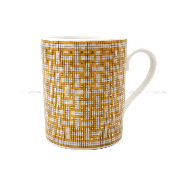 HERMES mug cup Mosaique au 24 300ml Gold Porcelain[BRAND NEW][Authentic]