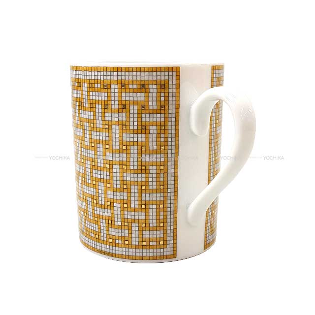 HERMES mug cup Mosaique au 24 300ml Gold Porcelain[BRAND NEW][Authentic]