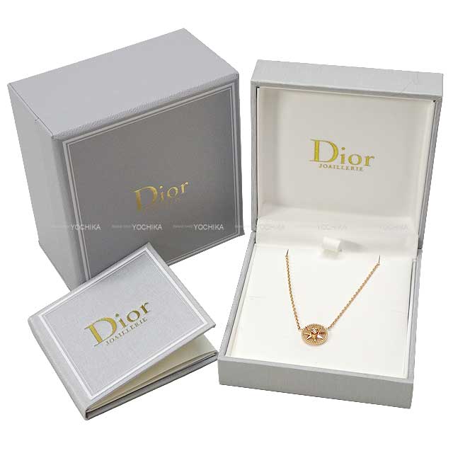 Dior necklace Rose de Vents 1P Diamond Pendant Pink 18KPG/Pink opal/Diamond 0.4ct Rose Gold HW JRDV95007[BRAND NEW][Authentic]