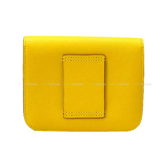 HERMES Bi-fold wallet Constance Slim Jaune de Naples Evercolor Gold HW Stamp U[BRAND NEW][Authentic]