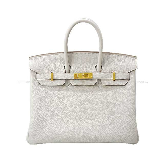 HERMES Handbag Birkin25 New Gris Perle Veau Togo Gold HW Stamp B[BRAND NEW][Authentic]