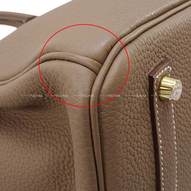 [Pre-loved] HERMES Handbag Birkin35 Etoupe Veau Togo Gold HW Stamp X[LIKE NEW][Authentic]