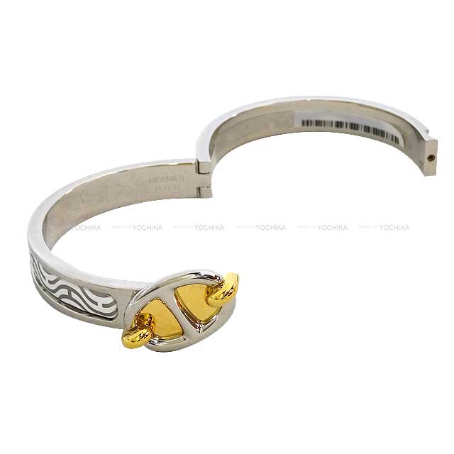 HERMES bracelet Mini Click PM Chaine D'ancre Silver/Blanc(White) Silver HW[BRAND NEW][Authentic]