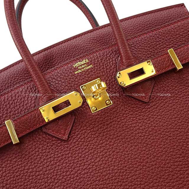 HERMES Handbag Birkin25 Rouge H Veau Togo Gold HW Stamp B[BRAND NEW][Authentic]