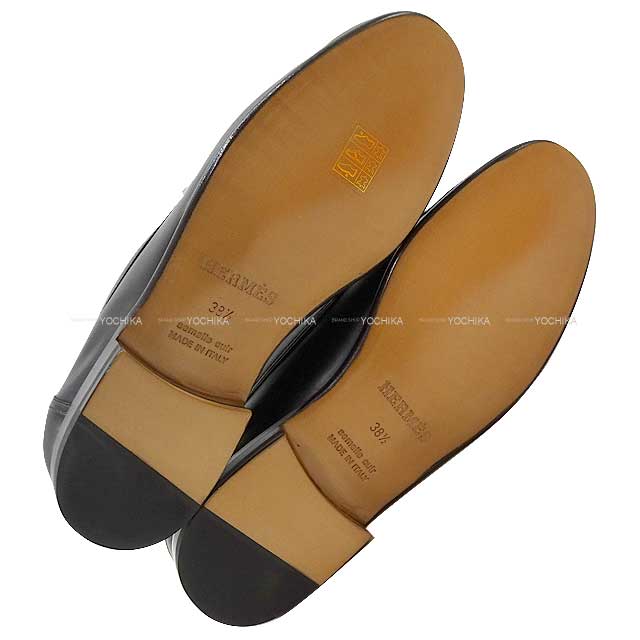 2022 SS HERMES loafers Shoes Moccasin Loafer Kennedy Noir (Black)/Blanc (White) Calfskin #38 1/2[BRAND NEW][Authentic]