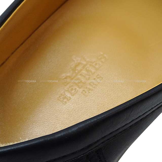 2022 SS HERMES loafers Shoes Moccasin Loafer Kennedy Noir (Black)/Blanc (White) Calfskin #38 1/2[BRAND NEW][Authentic]