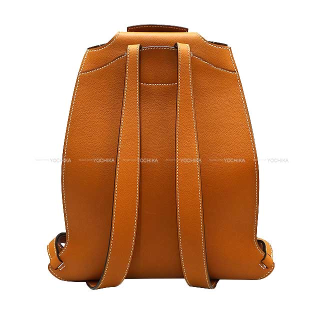 [Pre-loved] HERMES Backpack/daypack/Ruck sack Sac a dos GR 24 Gold Ever Grain Silver HW Stamp D[USED SA][Authentic]