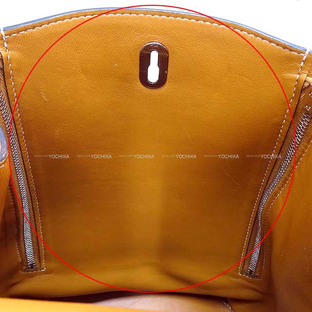 [Pre-loved] HERMES Backpack/daypack/Ruck sack Sac a dos GR 24 Gold Ever Grain Silver HW Stamp D[USED SA][Authentic]