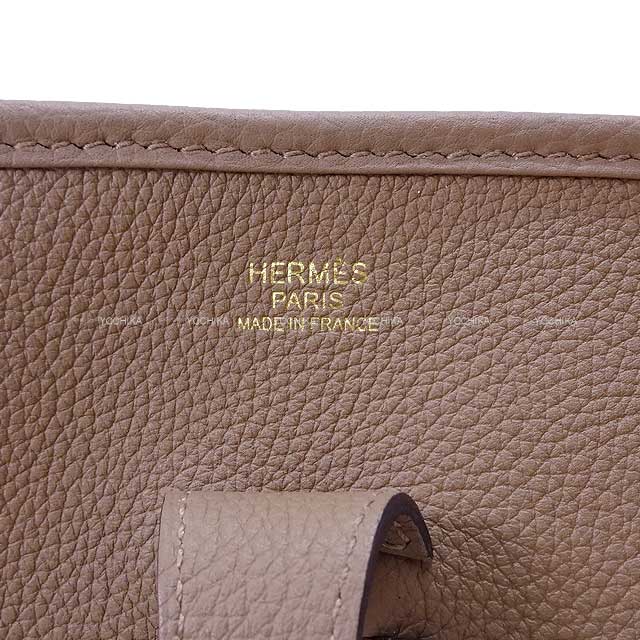 HERMES Shoulder bag Evelyne 29 PM Beige de Weimar Taurillon Maurice Gold HW Stamp Z[ALMOST NEW][Authentic]